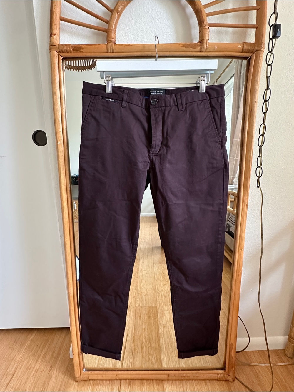 Scotch & Soda Men's Deep Brown Slim Chinos